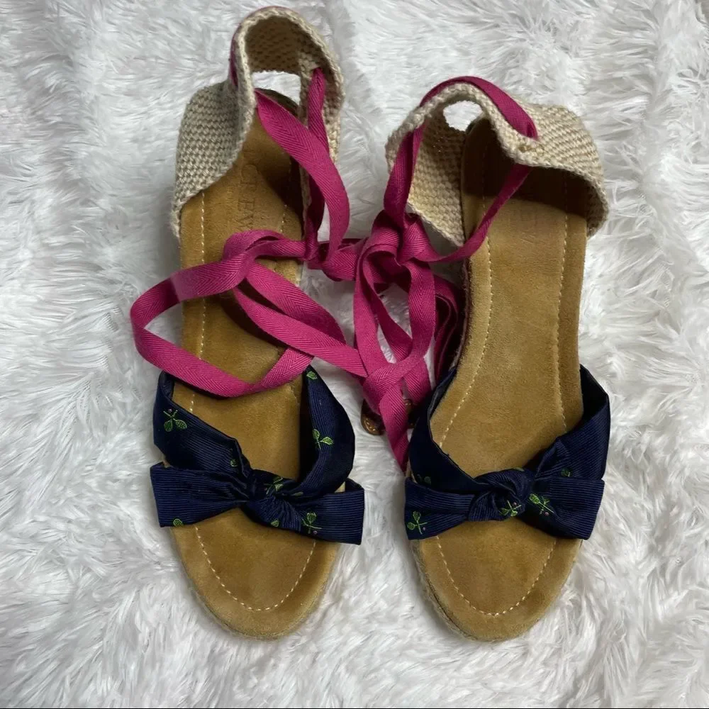 J Crew lace up espadrilles size 7